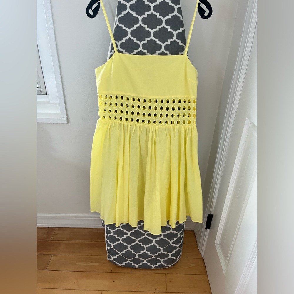 SOLID & STRIPED Yellow Eyelet Dress